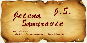Jelena Samurović vizit kartica